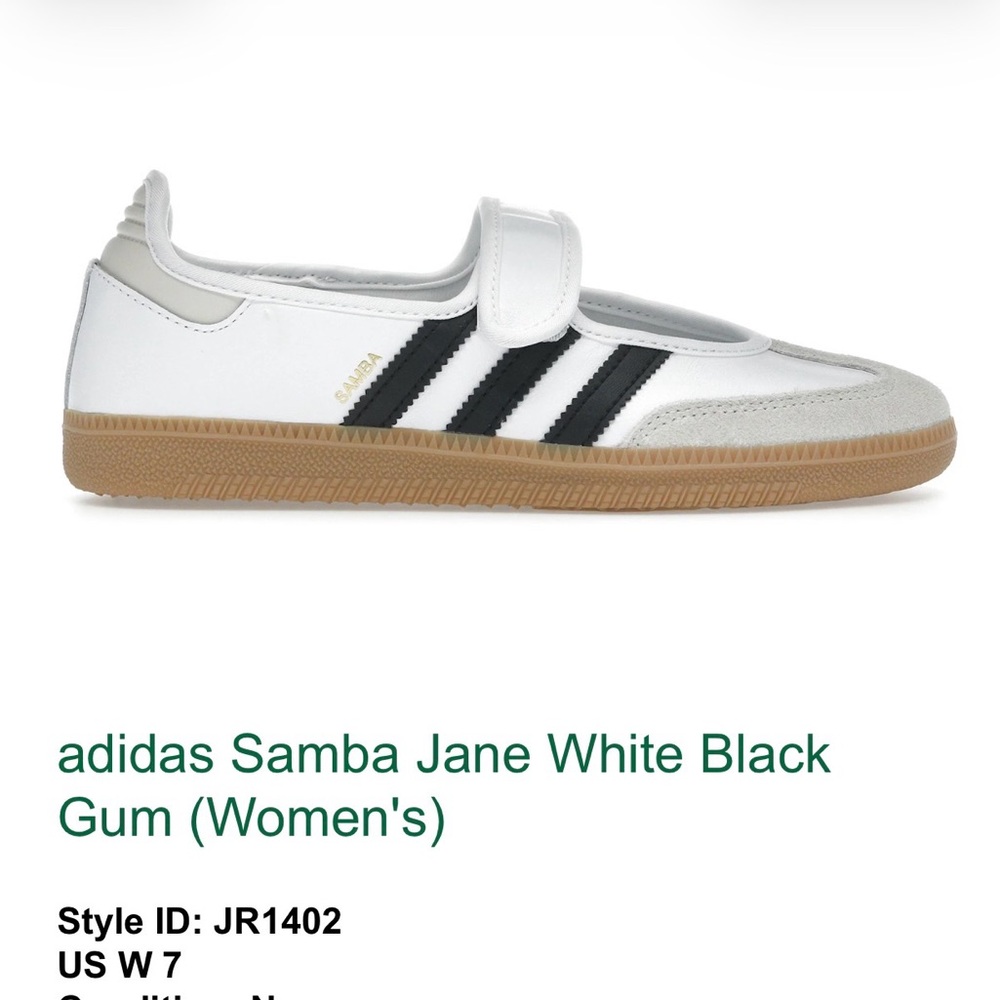 Adidas Samba Jane White Black Gum Sneakers